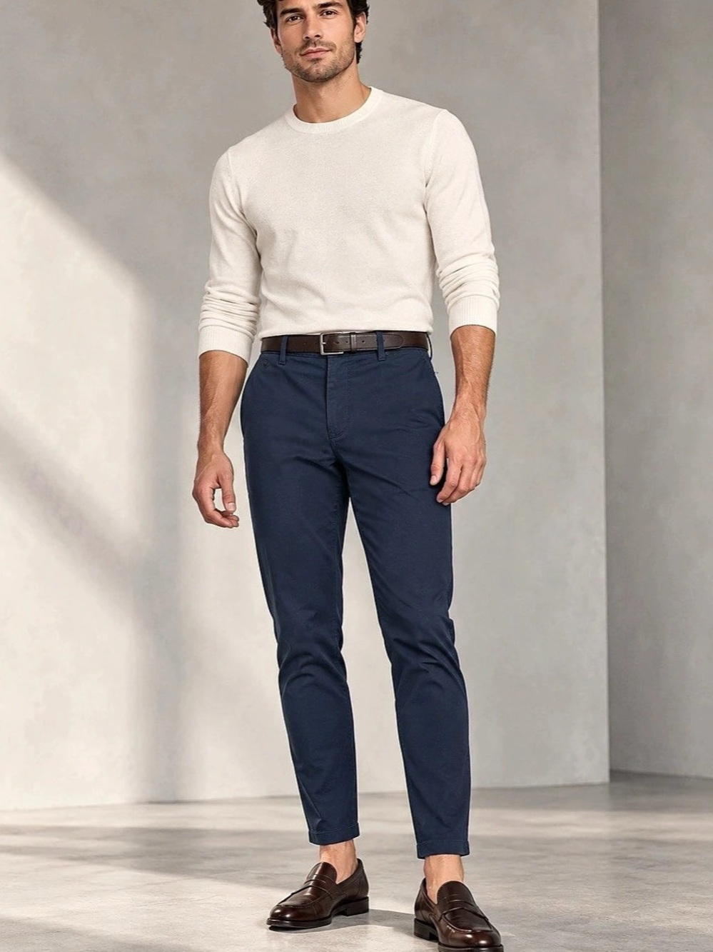 Banana Republic Slim Traveler Pant Men's Blue Chinos Waist 36
